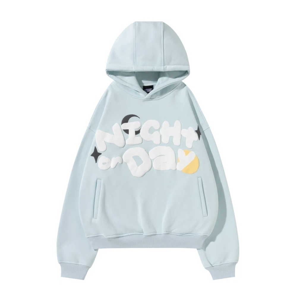 Night Or Day Hoodie Baby Blue